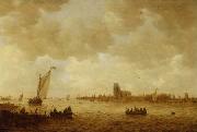 Jan josephsz van goyen View of Dordrecht painting